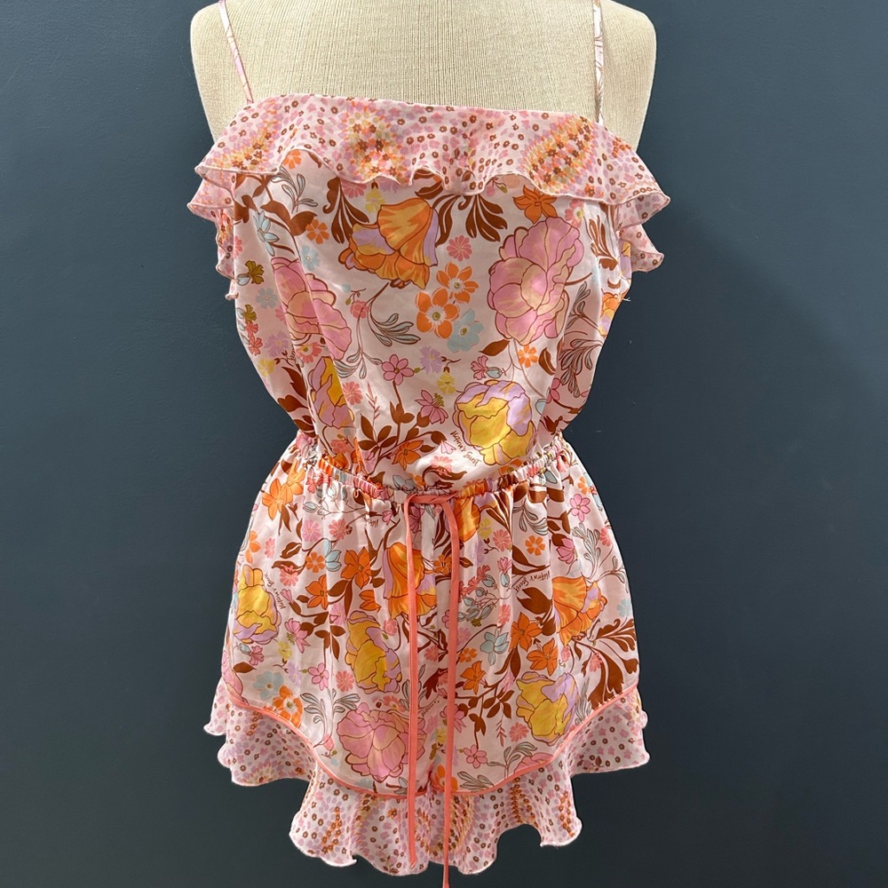 Victoria’s Secret Floral Pink and Orange Romper
